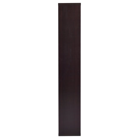 Theo 71-Inch 6-Shelf Bookshelf in Cappuccino