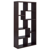 Theo 71-Inch 6-Shelf Bookshelf in Cappuccino