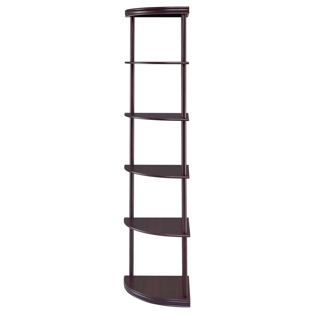 Bonwick 72-inch 5-Shelf Corner Bookshelf Cappuccino