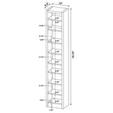 Eliam 71-Inch 8-Shelf Bookcase in Cappuccino