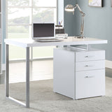 Brennan 47-Inch 3-Drawer Office Computer Desk, White