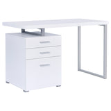 Brennan 47-Inch 3-Drawer Office Computer Desk, White