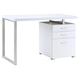 Brennan 47-Inch 3-Drawer Office Computer Desk, White