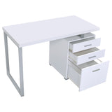 Brennan 47-Inch 3-Drawer Office Computer Desk, White
