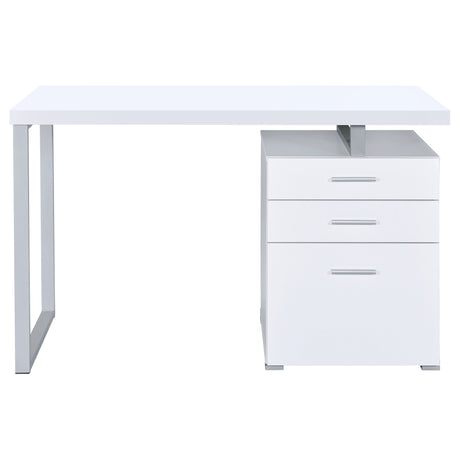 Brennan 47-Inch 3-Drawer Office Computer Desk, White