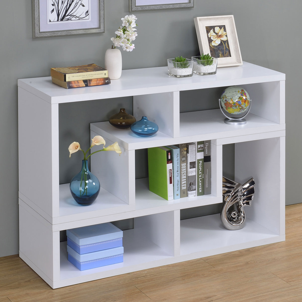 Velma White Multipurpose TV Stand and Bookshelf