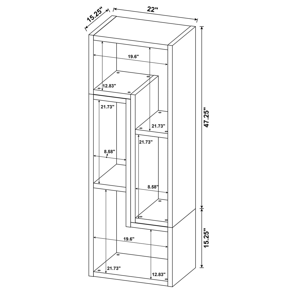 Velma White Multipurpose TV Stand and Bookshelf