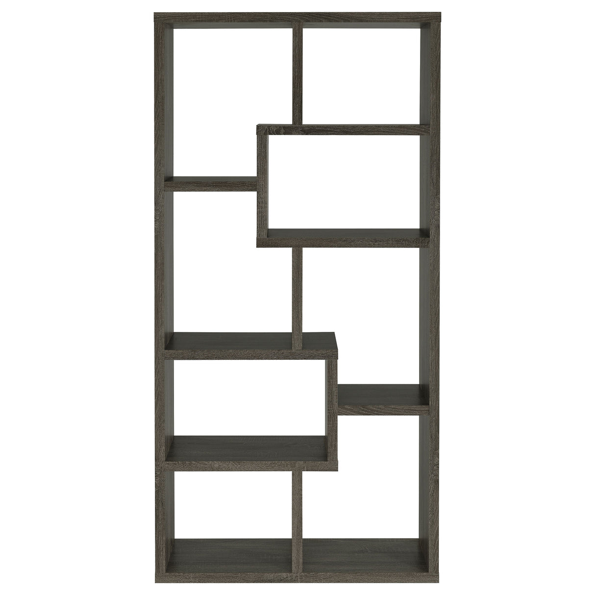 Theo 71-Inch 6-Shelf Bookshelf in Weathered Grey