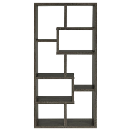 Theo 71-Inch 6-Shelf Bookshelf in Weathered Grey