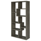 Theo 71-Inch 6-Shelf Bookshelf in Weathered Grey