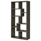 Theo 71-Inch 6-Shelf Bookshelf in Weathered Grey