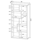 Theo 71-Inch 6-Shelf Bookshelf in Mango