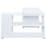Yvette 60-Inch L-Shape Computer Desk in White