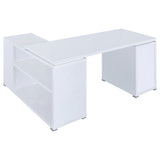 Yvette 60-Inch L-Shape Computer Desk in White