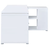 Yvette 60-Inch L-Shape Computer Desk in White