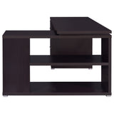 Yvette 60-Inch L-Shape Computer Desk in Cappuccino