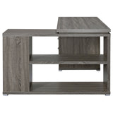 Yvette 60-Inch L-Shape Computer Desk, Weathered Grey