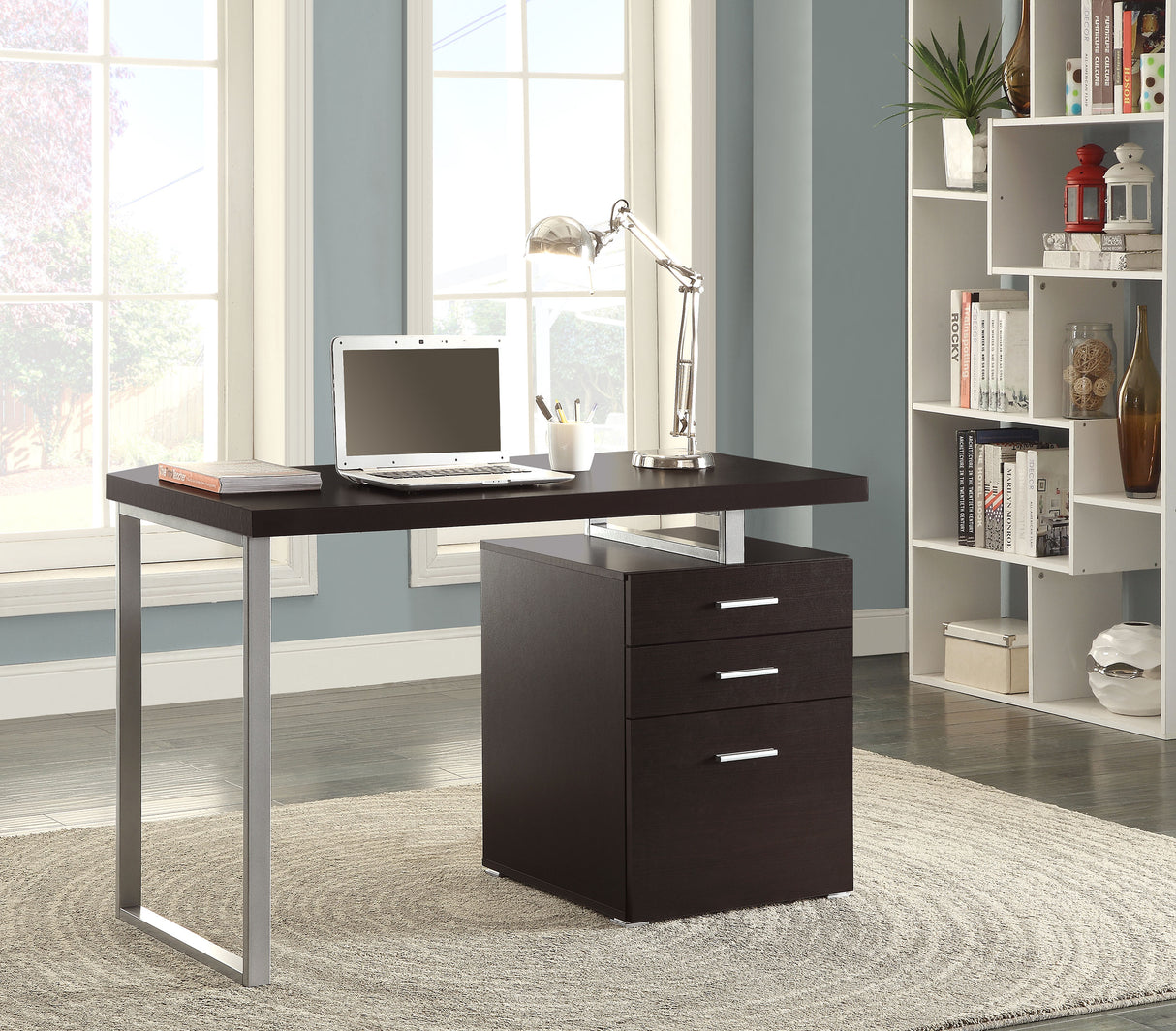 Brennan 47-inch 3-Drawer Office Computer Desk in Cappuccino
