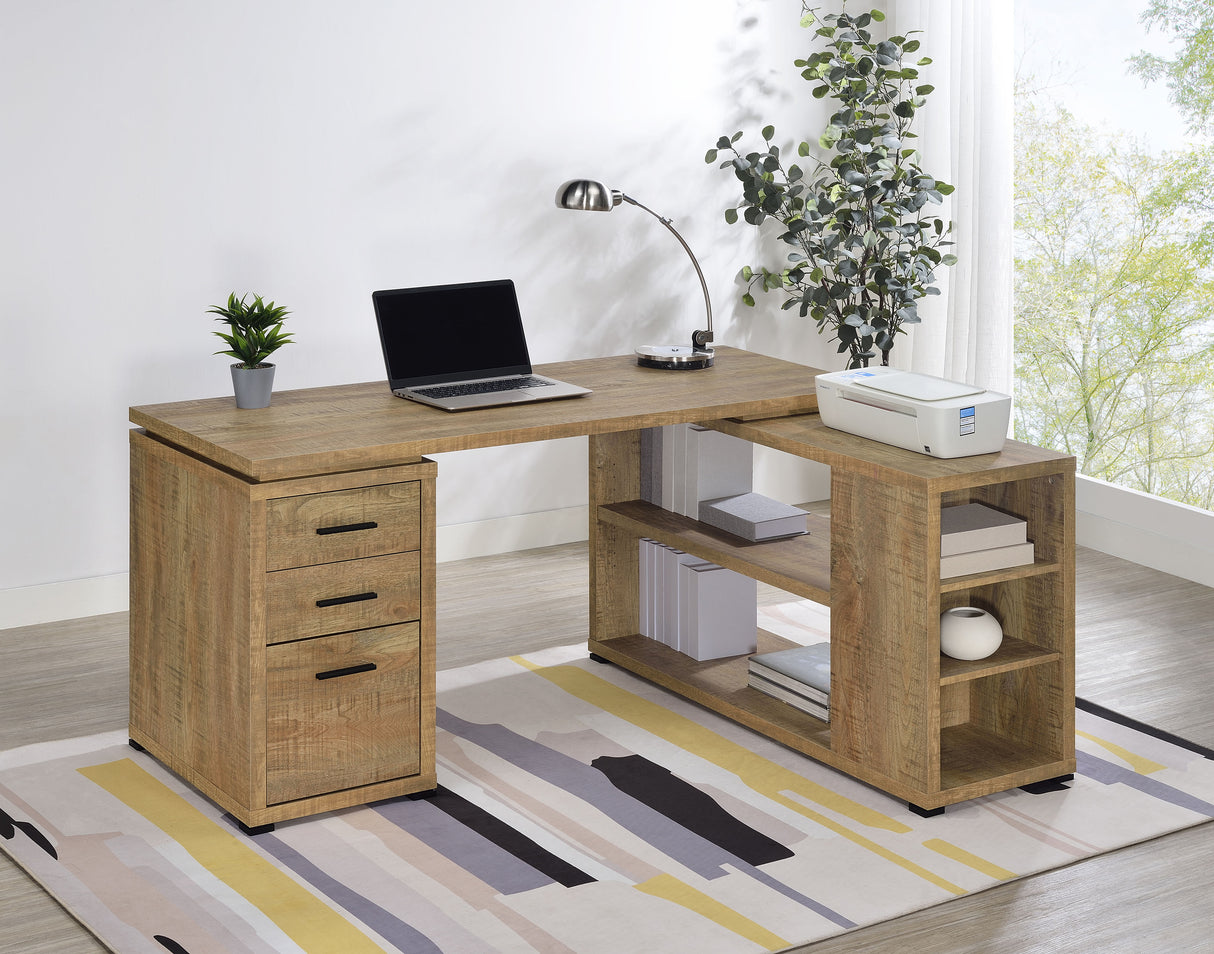 Yvette 60-Inch L-Shape Computer Desk in Mango