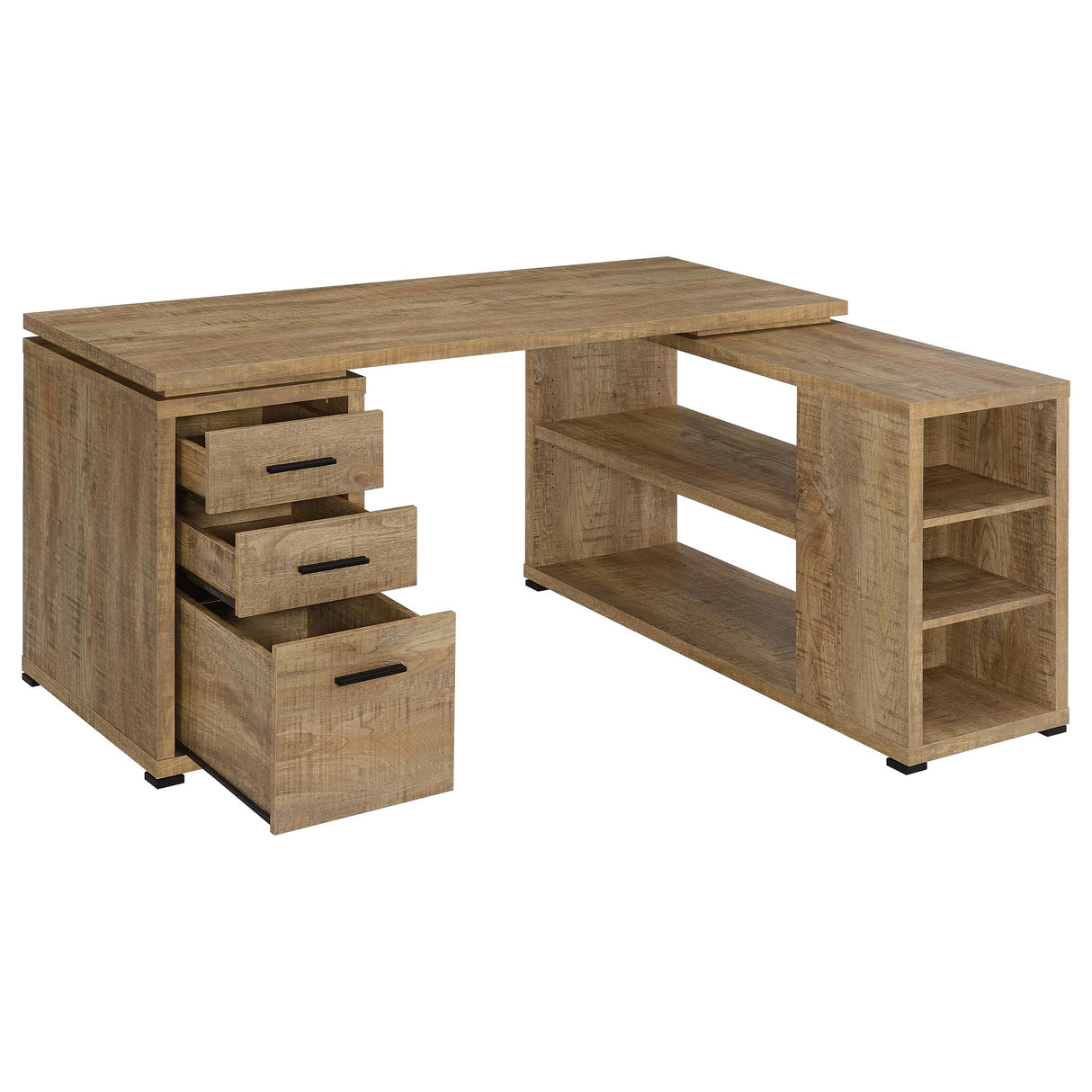 Yvette 60-Inch L-Shape Computer Desk in Mango