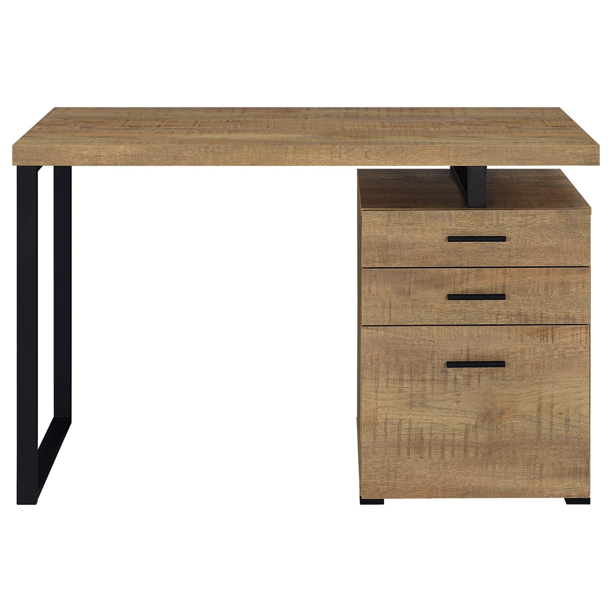 Brennan 47-Inch 3-Drawer Office Computer Desk, Mango