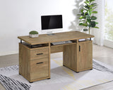 Tracy 55-Inch 2-Drawer Office Computer Desk, Mango
