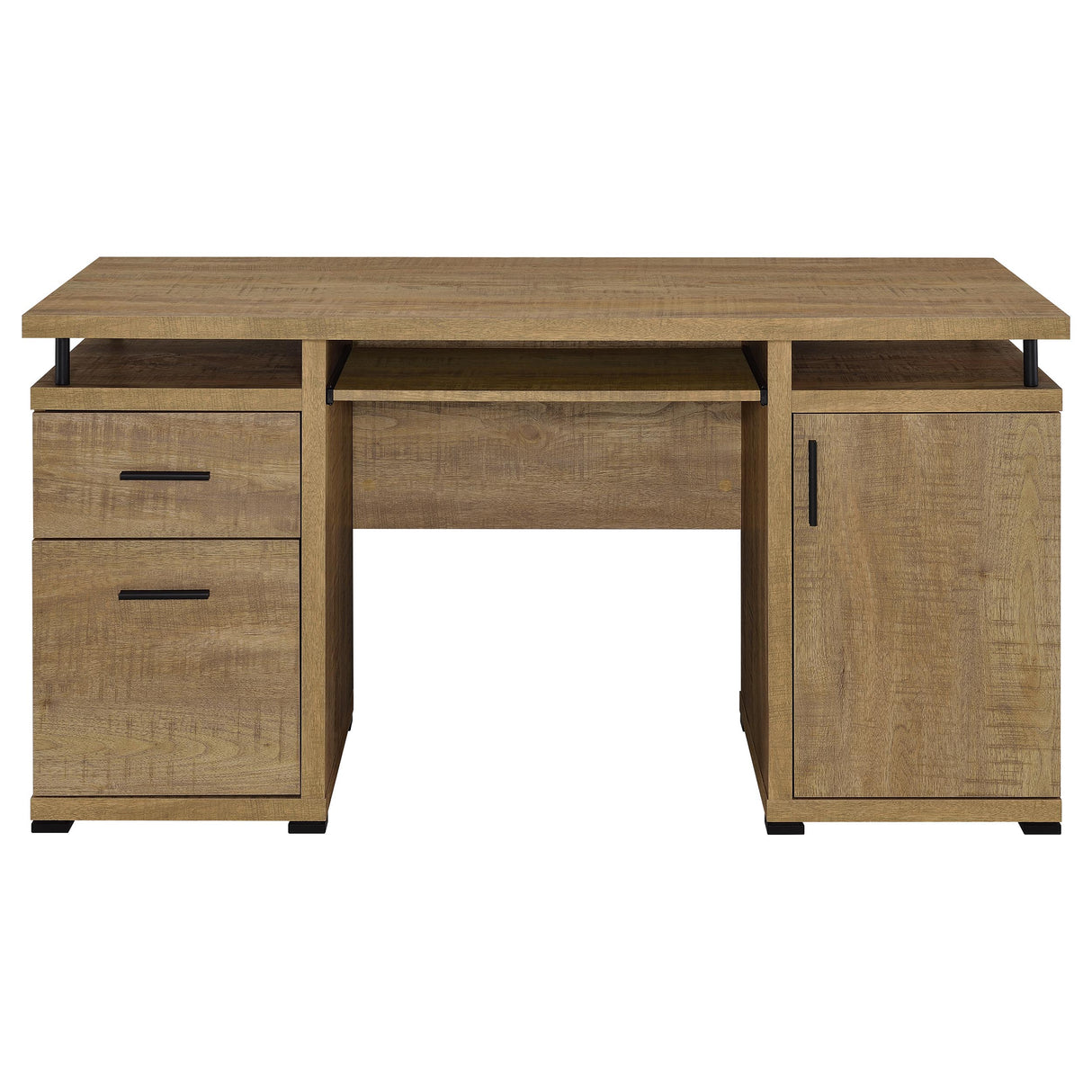 Tracy 55-Inch 2-Drawer Office Computer Desk, Mango