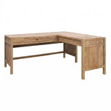 Hogan L-Shape Lift Top Desk with Drawer, Mango Finish