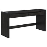 Leandro 2-Drawer Writing Desk in Burnished Black