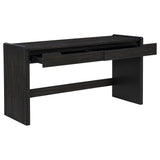 Leandro 2-Drawer Writing Desk in Burnished Black