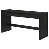 Leandro 2-Drawer Writing Desk in Burnished Black