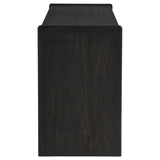 Leandro 2-Drawer Writing Desk in Burnished Black