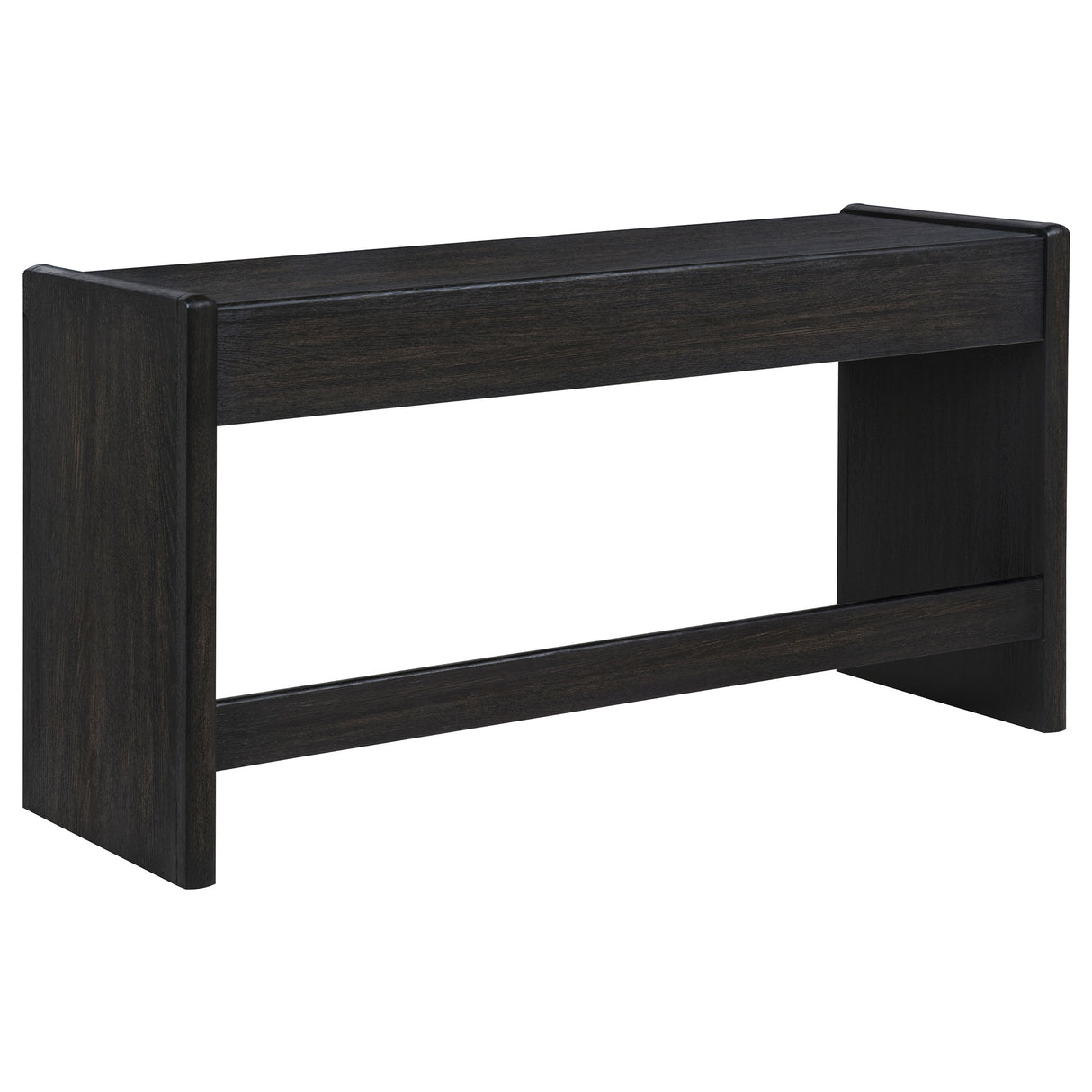 Leandro 2-Drawer Writing Desk in Burnished Black