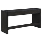 Leandro 2-Drawer Writing Desk in Burnished Black