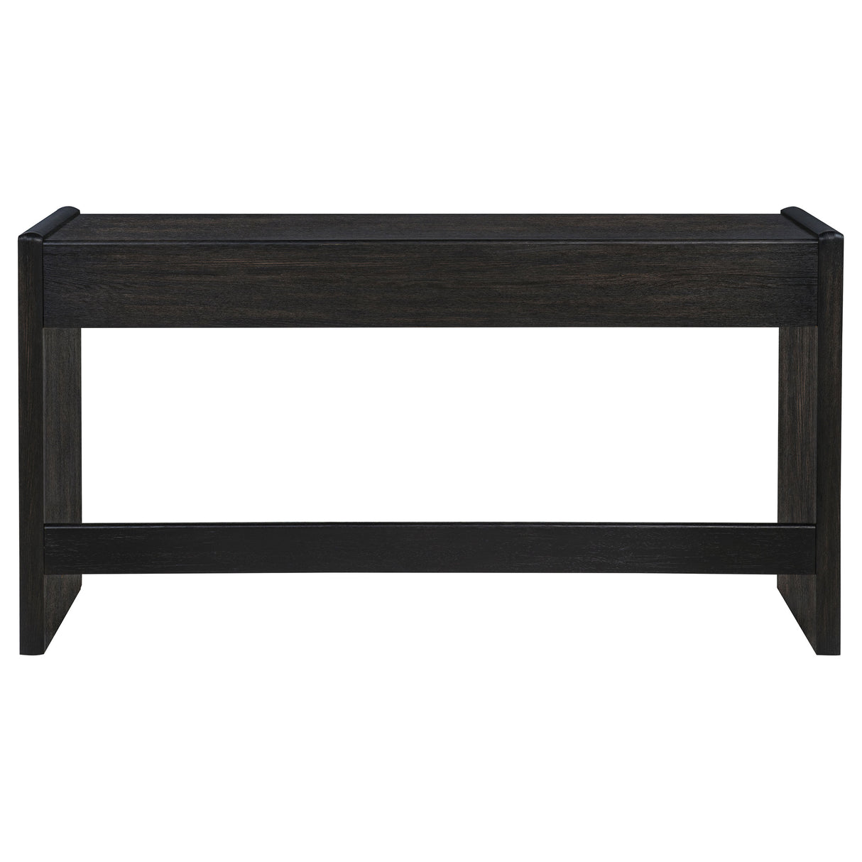 Leandro 2-Drawer Writing Desk in Burnished Black
