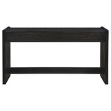 Leandro 2-Drawer Writing Desk in Burnished Black