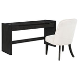 Leandro 2-Drawer Writing Desk in Burnished Black