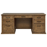 Altidore 68-inch 7-drawer Executive Home Office Desk Distressed Brown
