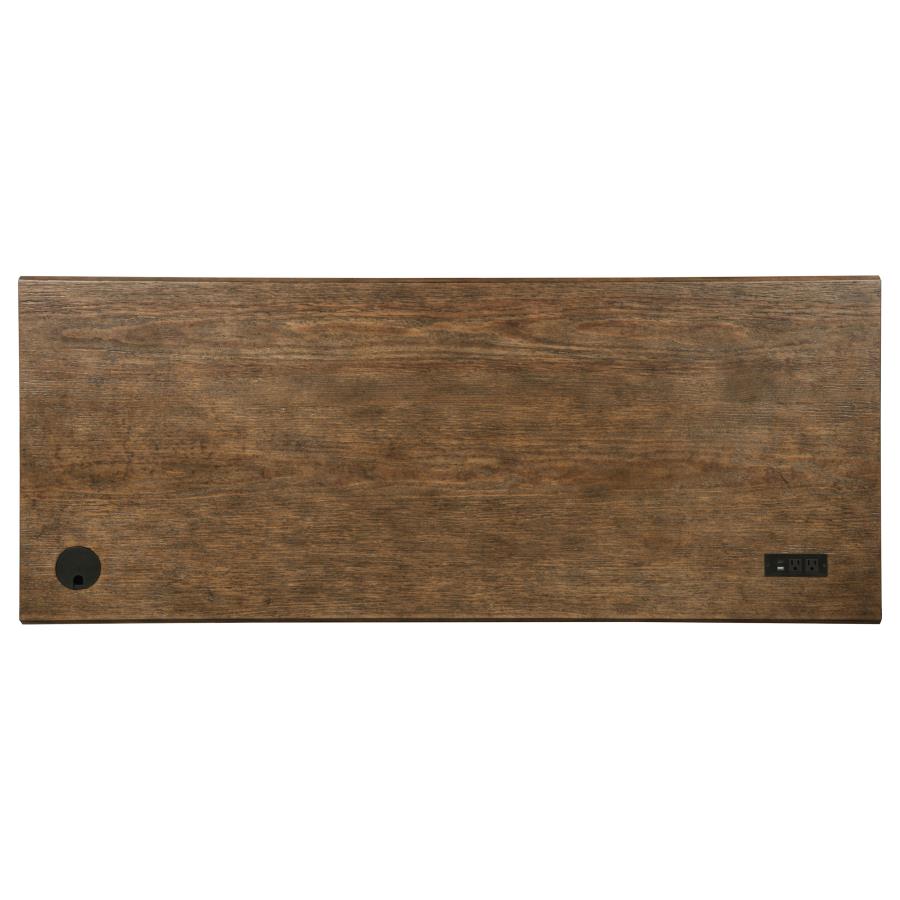 Altidore 68-inch 7-drawer Executive Home Office Desk Distressed Brown