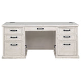 Altidore 68" 7-Drawer Executive Desk in Distressed White