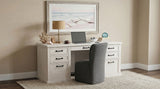Altidore 68" 7-Drawer Executive Desk in Distressed White