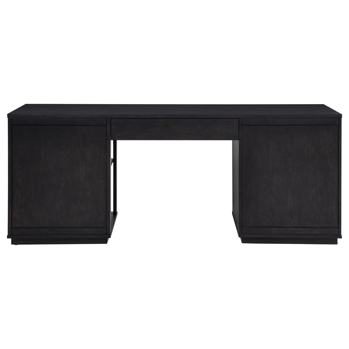 Harkes 75" 3-Drawer Computer Desk with Adjustable Shelf, Coffee Bean