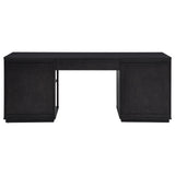 Harkes 75" 3-Drawer Computer Desk with Adjustable Shelf, Coffee Bean