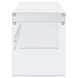 Dobrev 48-Inch 2-Drawer Writing Desk in White High Gloss