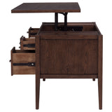 Graham 54" Lift Top Computer Desk with 4 Drawers, Chocolate