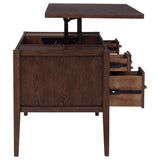 Graham 54" Lift Top Computer Desk with 4 Drawers, Chocolate