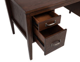Graham 54" Lift Top Computer Desk with 4 Drawers, Chocolate