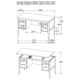 Graham 54" Lift Top Computer Desk with 4 Drawers, Chocolate