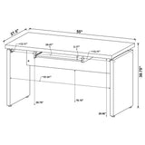 Skylar 55-Inch Computer Desk with Keyboard Drawer, Cappuccino