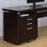 Skylar 3-Drawer Mobile File Cabinet in Cappuccino